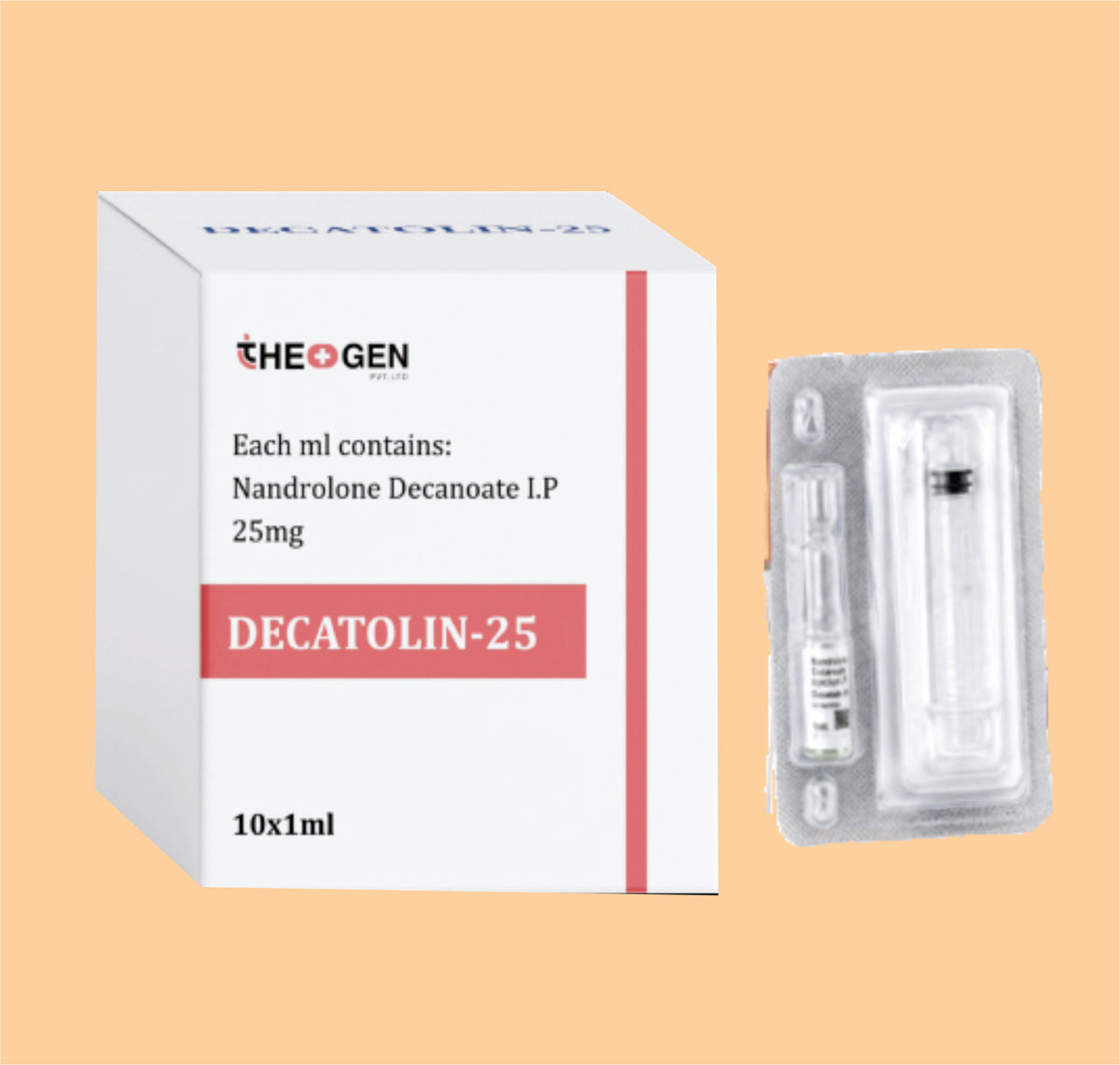 DECATOLIN-25 INJ (10*1ml ) Each ml contains: Nandrolone Decanoate I.P 25mg  by Theon