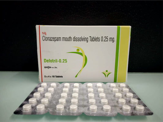 Clonazepam 0.25 (Md)  {Rate of 10 Tab} by Dellwich