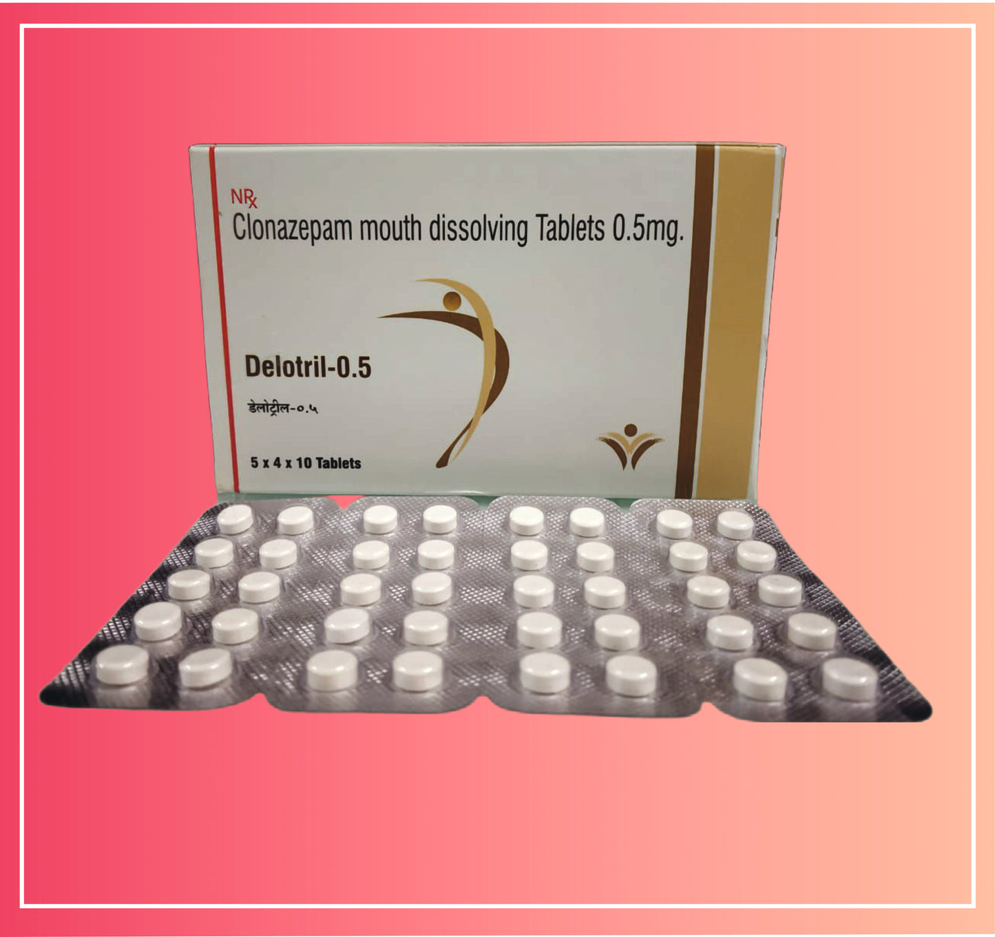 Clonazepam 0.5 (Md) {Rate of 10 Tab} by Dellwich