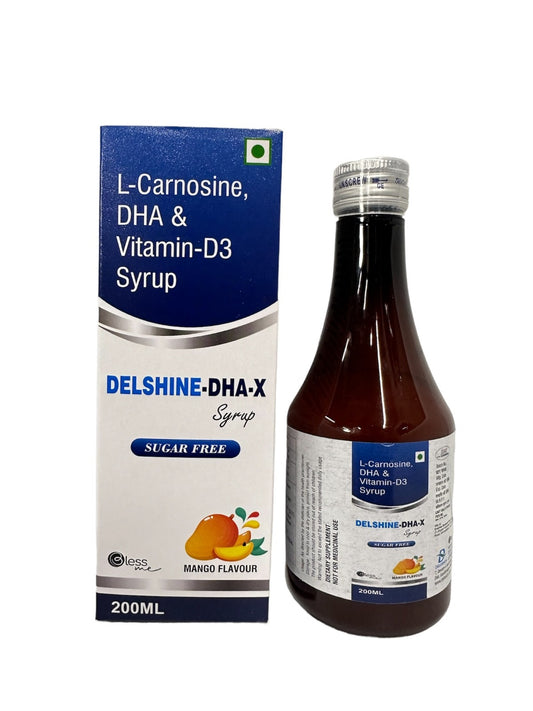 L-Carnosine-200Mg, Dha(40%)-200Mg & Vitamin-D3 10Mcg (400Iu) {Rate of  200 ml Syrup} by Dellwich