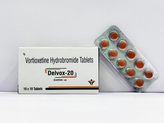 Vortioxetine Hydrobromide 20 {Rate of 10 Tab} by Dellwich