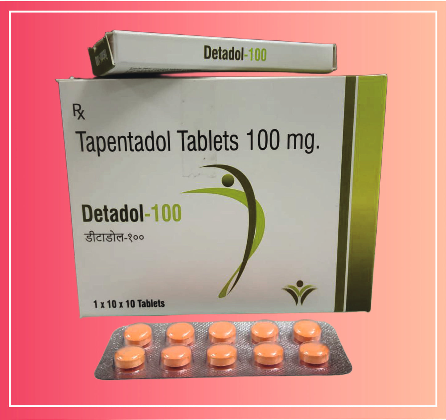 Tapentadol Hcl 100 {Rate of 10 Tab} by Dellwich