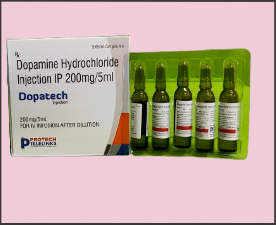 DOPATECH 200 INJ 5 ML ( Dopamine (200Mg) ) by Protech
