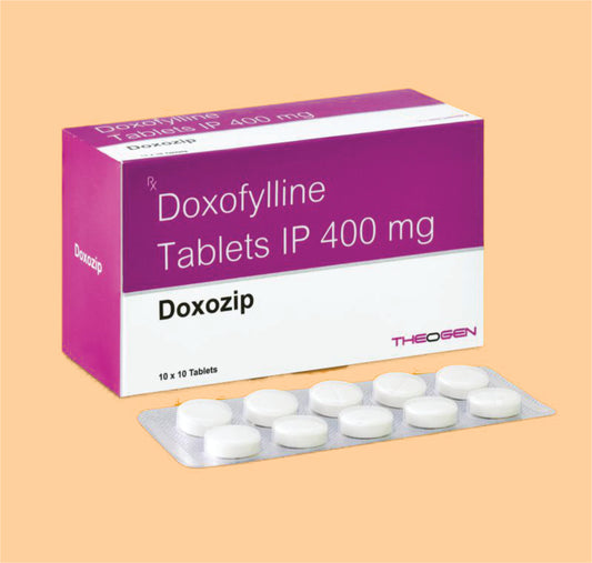 DOXOZIP TABLET (10x10) Each Uncoated Tablet Contains: Doxofylline IP 400mg by Theon