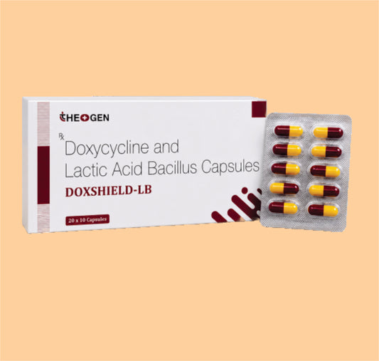DOXSHIELD-LB (20x10 ) Each Hard Gelatin Capsule Contains: Doxycycline 100 mg + LB by Theon