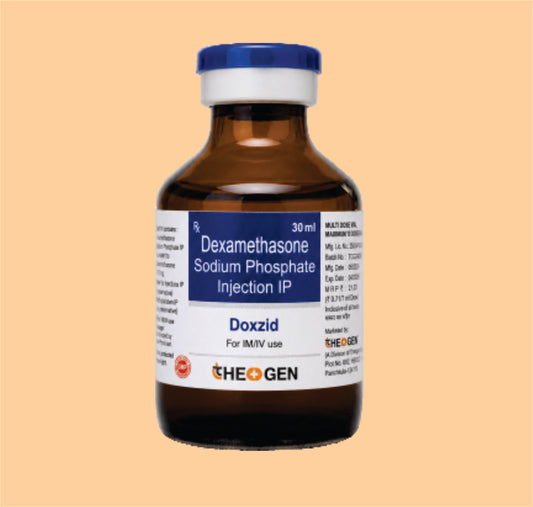 DOXZID INJ (30 ML VIAL WITH STICKER LABEL) Each 2ml contains:-Dexamethasone 4 mg by Theon