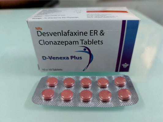 Desvenlafaxine 50, Clonazepam 0.5 {Rate of 10 Tab} by Dellwich