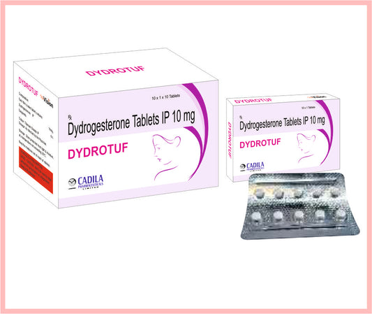 DYDROTUF 10MG TAB 10X10 T 10 T ( Dydrogesterone 10 mg Tab ) by Cadila