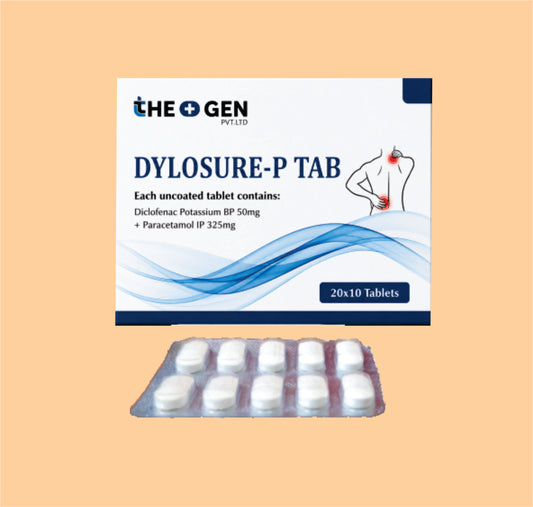 DYLOSURE-P TAB (20x10) Each uncoated tablet contains: Diclofenac Potassium BP 50mg + Paracetamol IP 325mg  by Theon