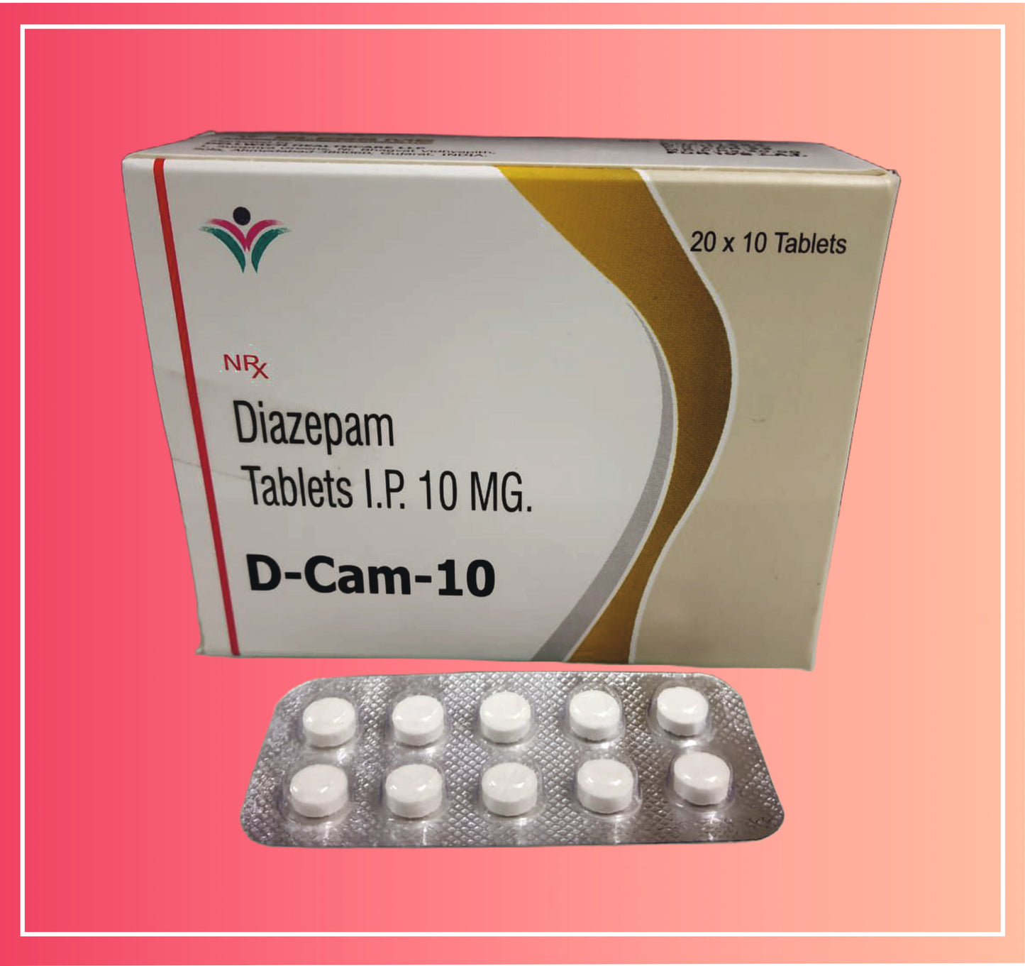 Diazepam 10 {Rate of 10 Tab} by Dellwich