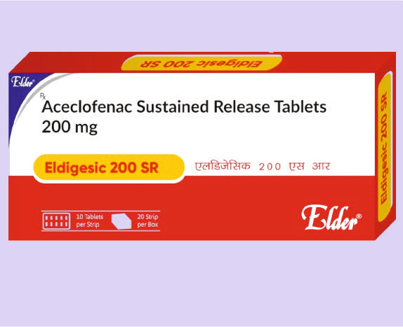 ELDIGESIC 200 SR TABS 20X10 ( Aceclofenac 200mg Sustained Release Tab ) by Elder