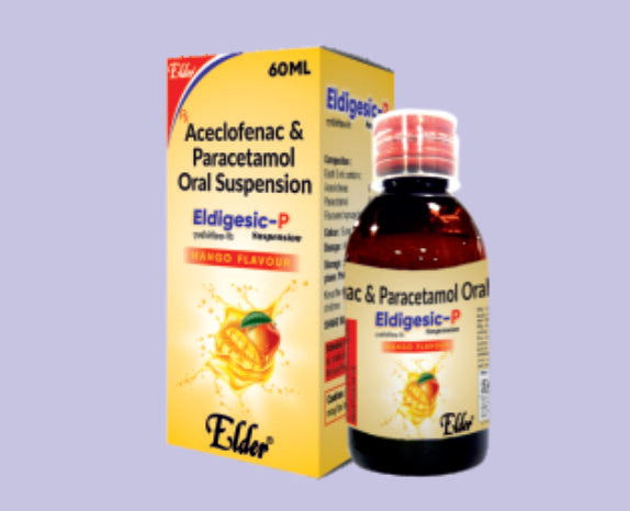 ELDIGESIC P SUSP (50/125 MG) 60ML ( Mefenamic Acid 100mg,Paracetamol 250mg ) by Elder