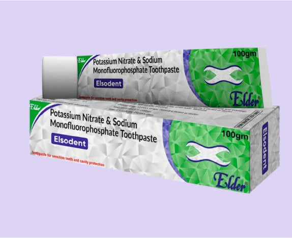 ELSODENT TOOTHPASTE (100GM) 100 GM ( Pottasium Nitrate 5%, Sodium Monoflurophosphate 0.3%, Triclosan 0.3% ) by Elder