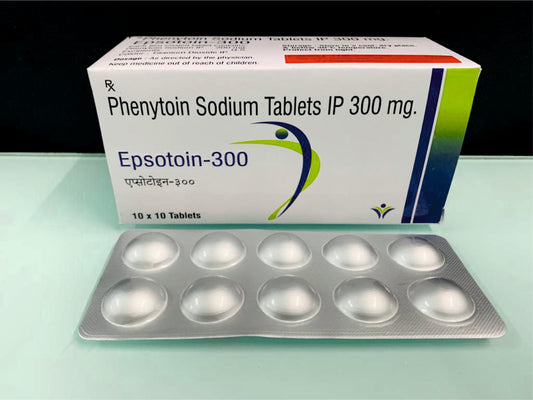 Phenytoin Sodium 300  {Rate of 10 Tab} by Dellwich