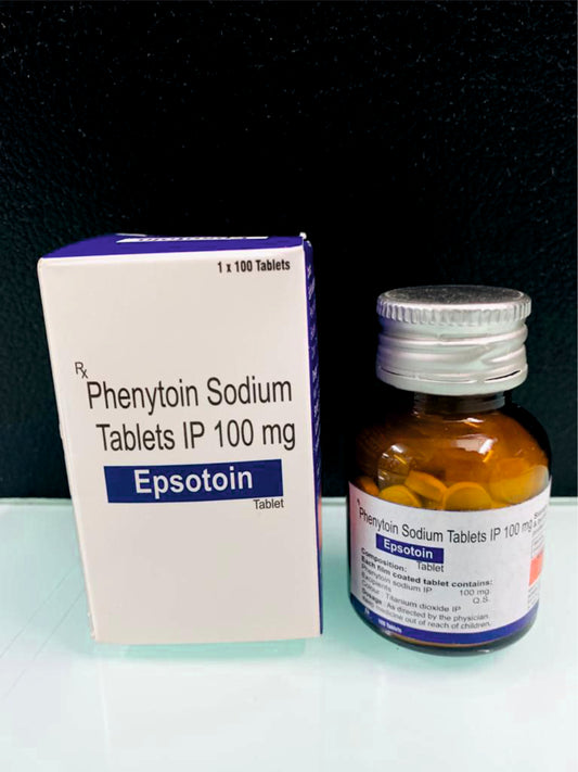 Phenytoin Sodium 100  {Rate of 100 Tab} by Dellwich