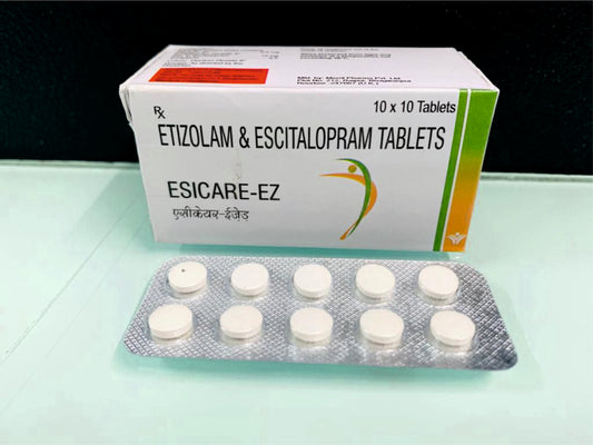 Escitalopram Oxalate 10, Etizolam 0.5 {Rate of 10 Tab} by Dellwich