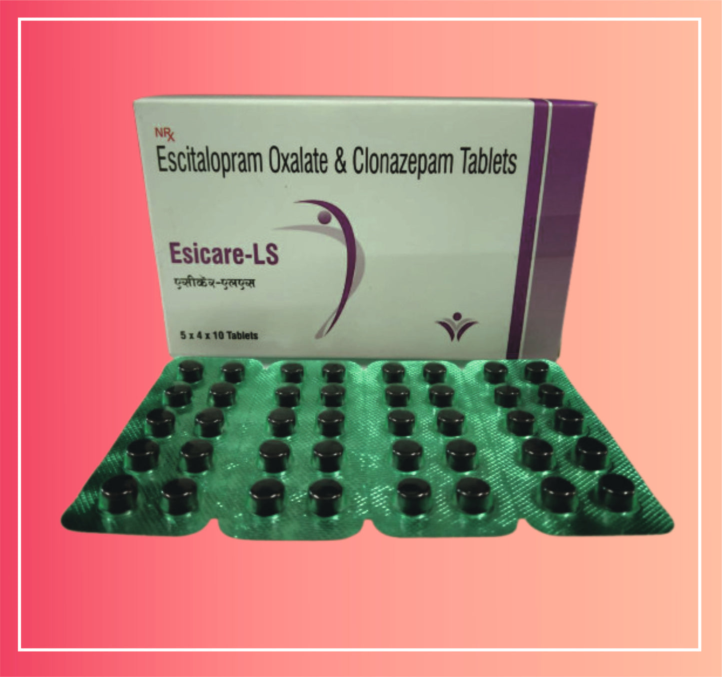 Escitalopram Oxalate 10, Clonazepam 0.25  {Rate of 10 Tab} by Dellwich