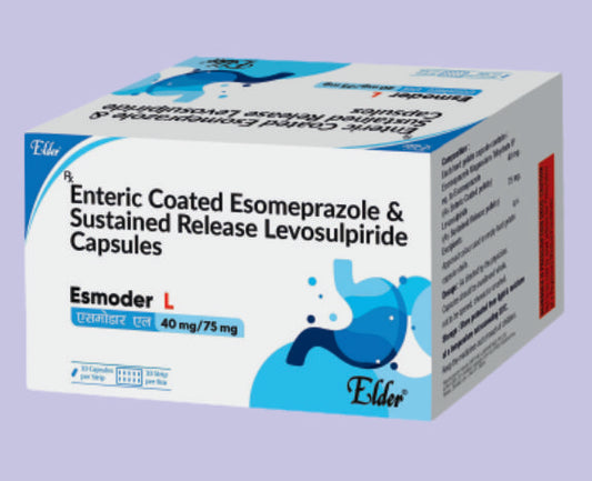 ESMODER L CAPS  (40/75) 10'S ( Esmoperaozole 40mg,Levosulpride 75mg SR ) by Elder