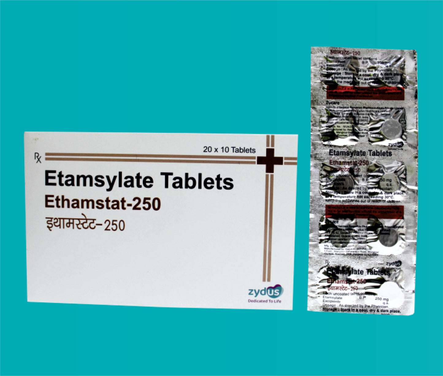 ETHAMSTAT 250 TAB 20X10T ( Etamsylate B.P. 250 mg ) by Zydus