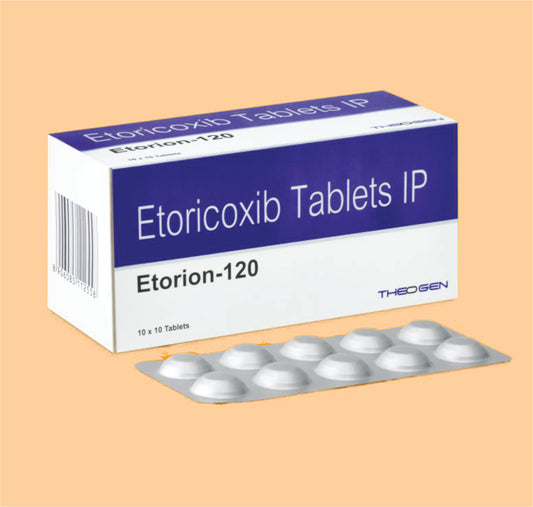 ETORION-120 TABLET (10x10) Each Film Coated Tablet Contains: Etoricoxib IP 120 mg by Theon