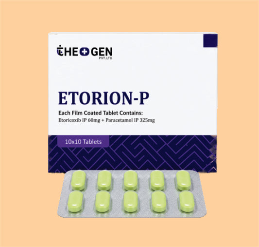 ETORION-P (10x10) Each Film Coated Tablet Contains: Etoricoxib IP 60mg + Paracetamol IP 325mg by Theon