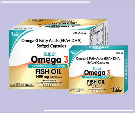 OMEGA 3 SUPER SOFTGELS (10X1X10) Omega-3 Fatty Acids(EPA+DHA) by Elder