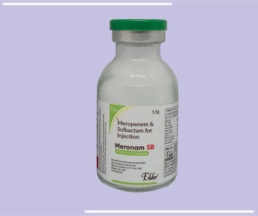 MERONAM SB INJECTION (20XVIAL) Meropenem 1000mg,Sulbactum 500mg & Sterile Sodium Carbonate 90.2mg by Elder