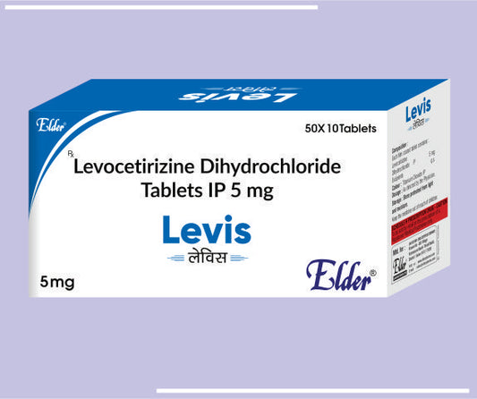 LEVIS TABS (W) HEART (50X10) Levocetrizine  Dihydrochlooride 5 mg by Elder