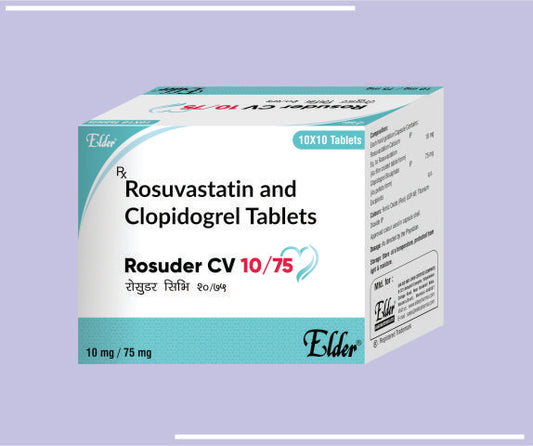 ROSUDER CV 10/75 CAPS (10X10) Rosuvatatin 10mg,Clopidogrel 75mg by Elder