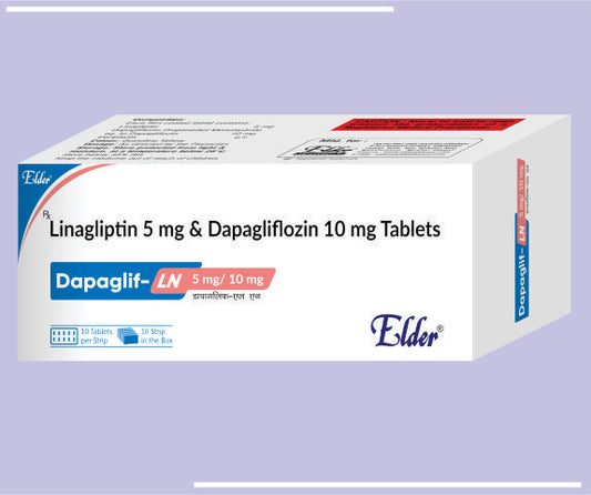 DAPAGLIF LN (10/5) TABS (10X10) Dapagliflozin 10mg,Linagliptin 5mg by Elder