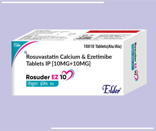 ROSUDER EZ 10 TABS (10X10) Rosuvastatin 10mg,Ezetimibe 10 mg by Elder