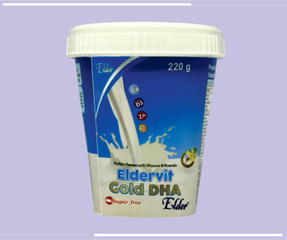 ELDERVIT GOLD DHA SF POWDER (220GM) Protien Powder DHA by Elder
