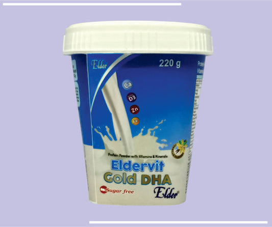 ELDERVIT GOLD DHA SF POWDER (220GM) Protien Powder DHA by Elder
