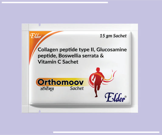 ORTHOMOOV SACHET (10X15GM) Collagen Peptide, Glucosamine, Vitamin C & Boswellia by Elder