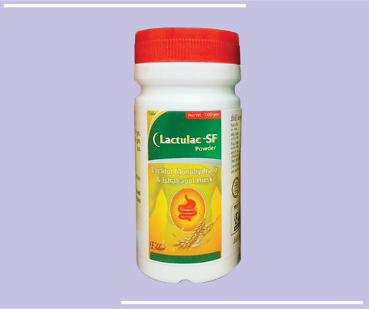 LACTULAC SF POWDER (20X100GM) Lactitol Monohydrate 10gm,Ispaghula Husk 3.5gm by Elder
