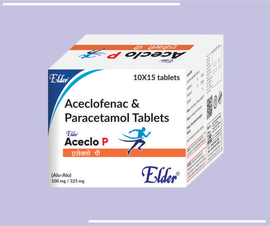 ACECLO P TABS (10X15) Aceclo 100mg,Para 325mg by Elder