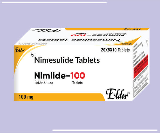 NIMLIDE 100 TABS (50X10) Nimesulide 100mg by Elder