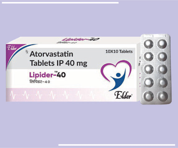 LIPIDER 40 TABS (50X10) Atorvastatin Calcium 40 MG
 by Elder