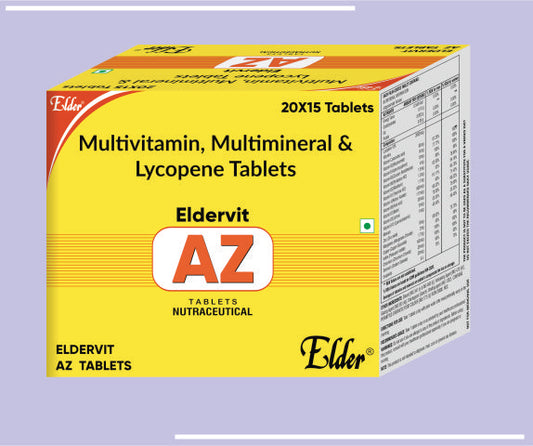 ELDERVIT ABZ TABS (20X15) Vitamin B1 1mg,Vitamin B6 0.5mg,Vitamin B12 0.5mcg, Folic Acid 100mcg by Elder