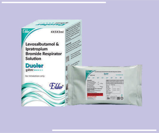 DUOLER INHALERS 200 MDI (INHALER) Levosalbutamol 50mcg,Ipratrapium Bromide 20mcg by Elder