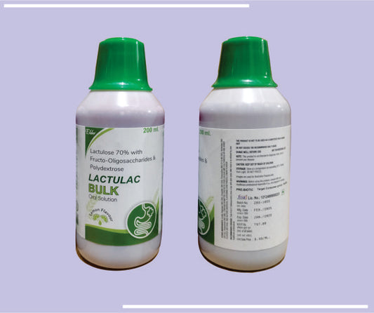 LACTULAC BULK SUSPN (200ML) Lactulose 70% with Fructo-Oligosaccharides & Polydextrose by Elder
