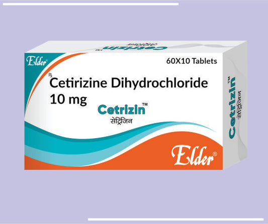CETRIZIN TABS (60X10) (60X10) Cetrizine Dihydrochloride 10 mg by Elder