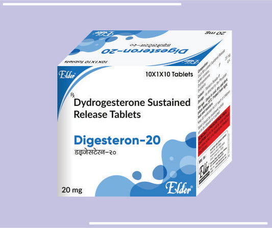 DIGESTRON 20MG (10X1X10) Dydrogesterone 20mg by Elder