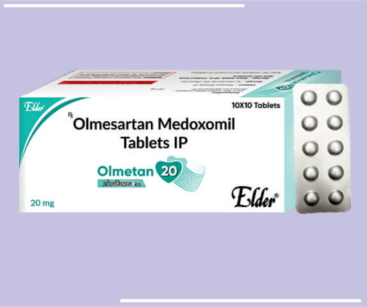 OLMETAN 20 TABS 10'S (10X10) Olmisartan IP 20mg by Elder