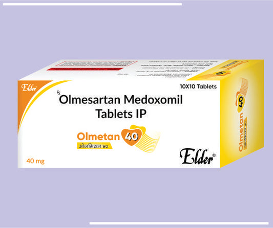OLMETAN 40 TAB (10X10) Olmisartan IP 40mg by Elder