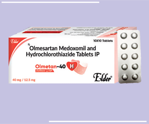 OLMETAN 40H TABS (10X10) Olmesartan 40mg,Hydrochlorthiozide 12.5mg
 by Elder