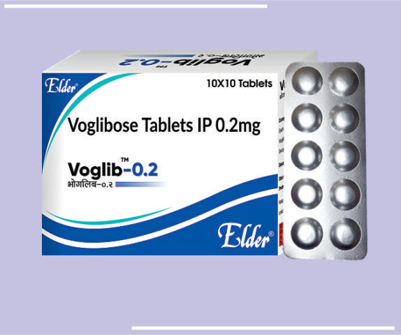 VOGLIB 0.2MG TAB (10X10) Voglibose 0.2mg by Elder