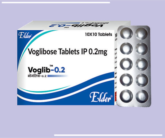 VOGLIB 0.2MG TAB (10X10) Voglibose 0.2mg by Elder