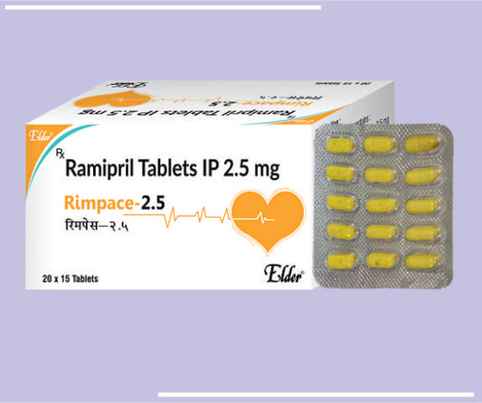 RIMPACE 2.5 TABS (20X15) Ramipril2.5mg by Elder
