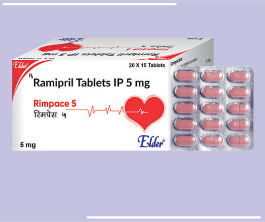 RIMPACE 5 TABS (20X15) Ramipril5mg by Elder